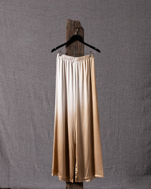Woman Degrade Effect Silk Pants Sughero