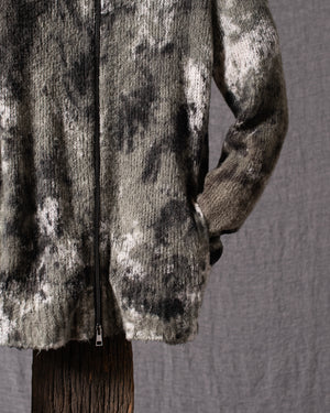 Man Camouflage Brushed Cotton Hooded Zip-up Mushroom