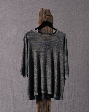 Man 3/4 Sleeves Linen T Shirt N/Taupe