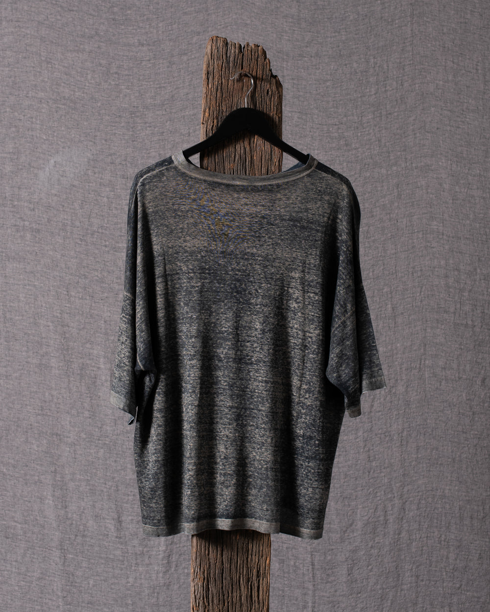 Man 3/4 Sleeves Linen T Shirt N/Taupe