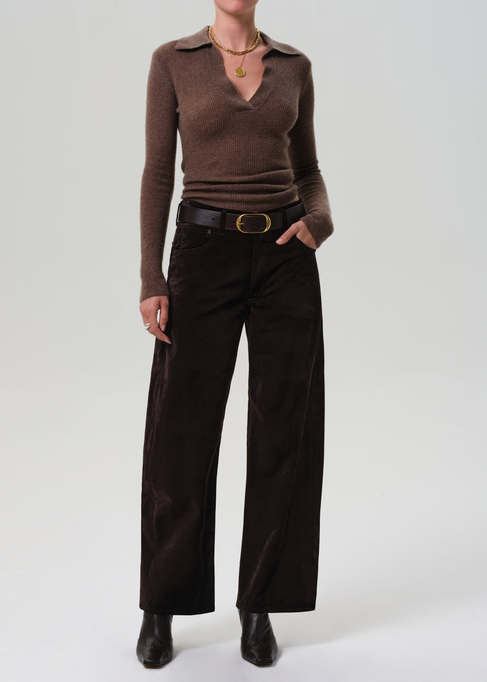 Ayla Baggy in Velvet Espresso