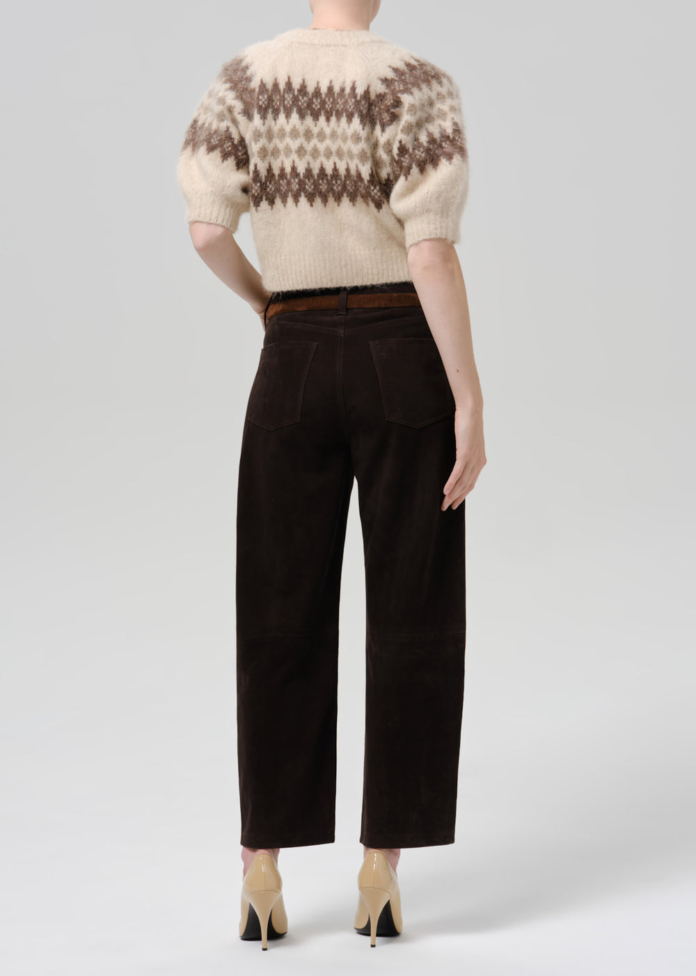 Miro Relaxed Pant Suede Chocolate