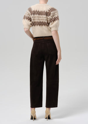 Miro Relaxed Pant Suede Chocolate