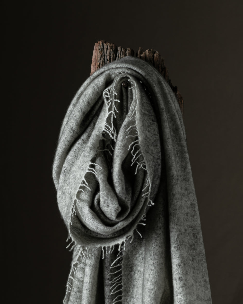 Unisex Hand Painted Cashmere Scarf Fango
