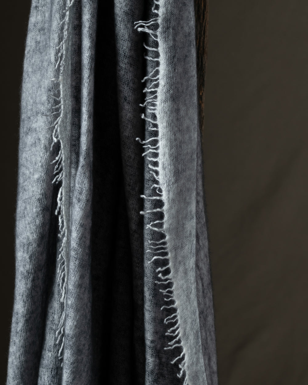 Unisex Hand Painted Cashmere Scarf N/Nero