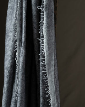 Unisex Hand Painted Cashmere Scarf N/Nero