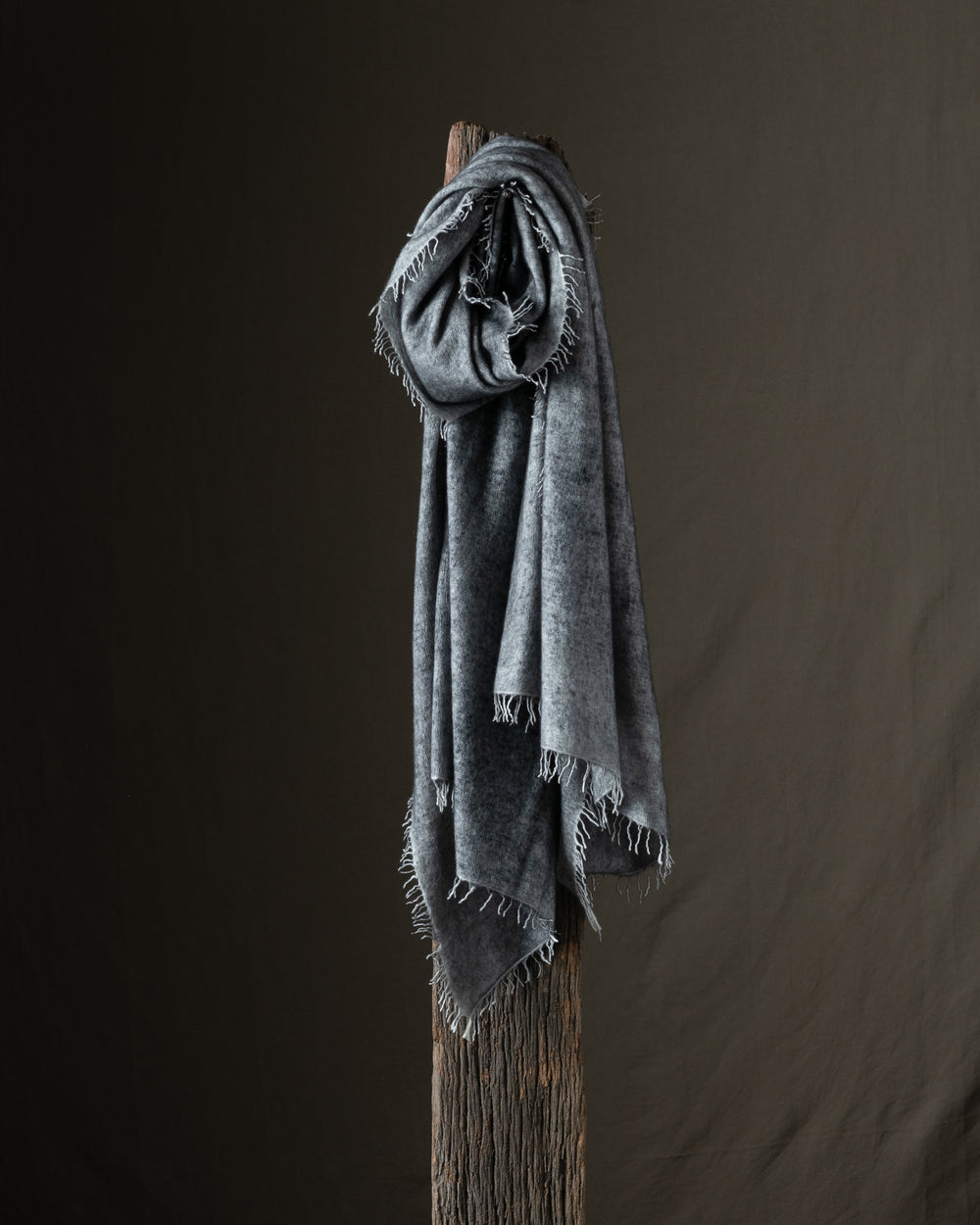 Unisex Hand Painted Cashmere Scarf N/Nero