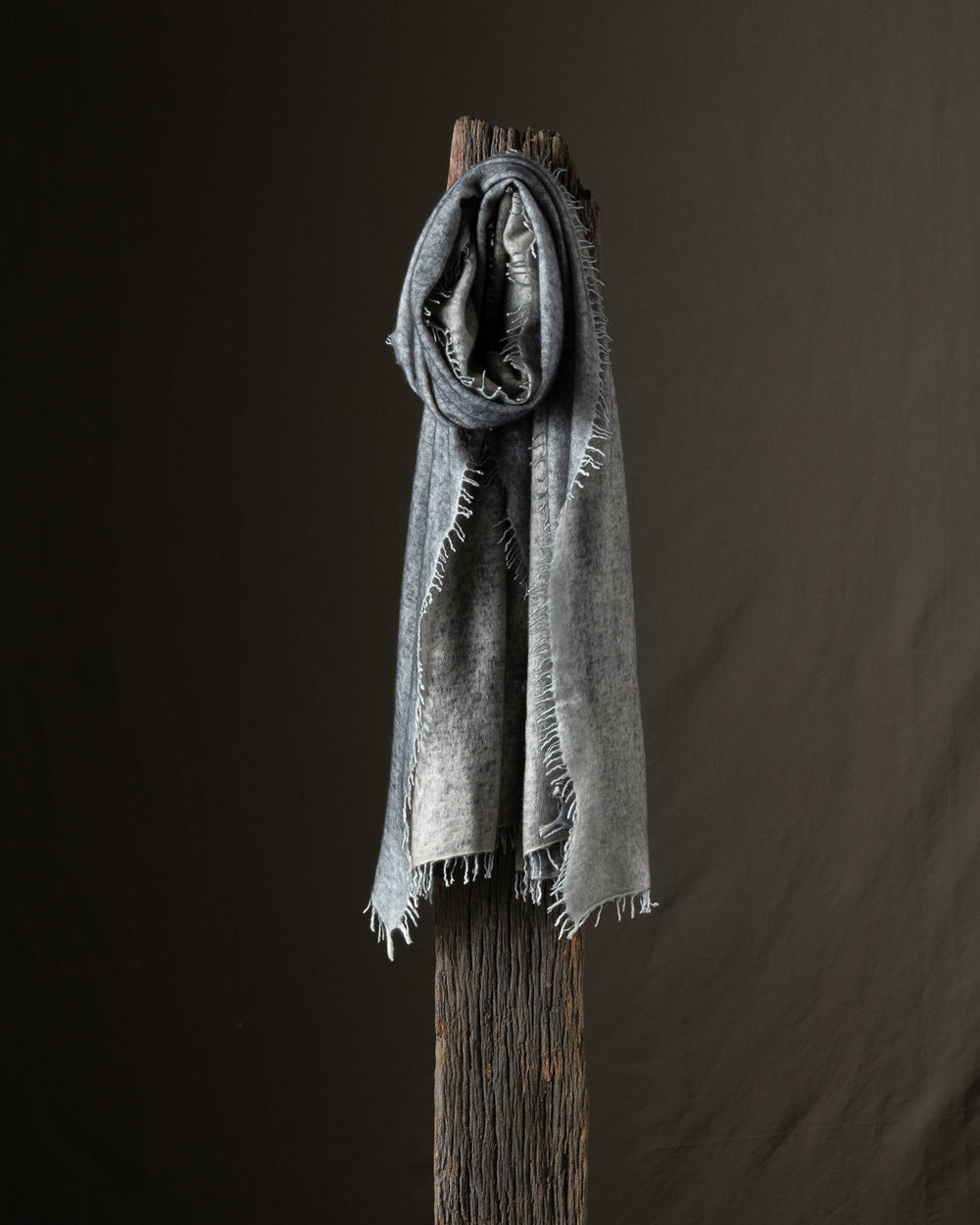 Unisex Hand Painted Cashmere Scarf N/Taupe