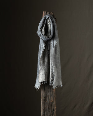 Unisex Hand Painted Cashmere Scarf N/Taupe