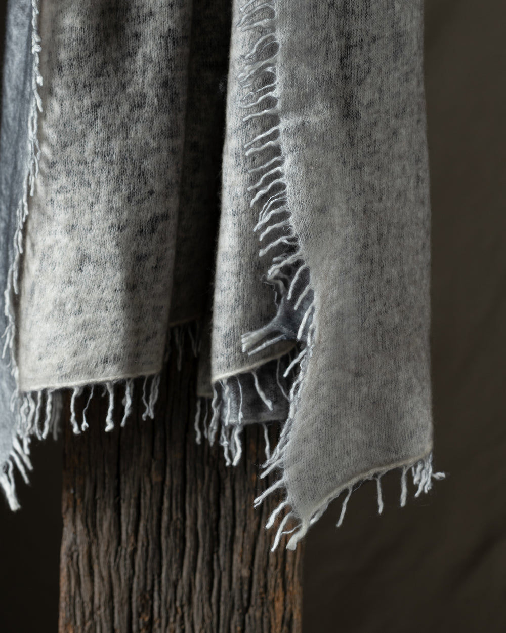 Unisex Hand Painted Cashmere Scarf N/Taupe