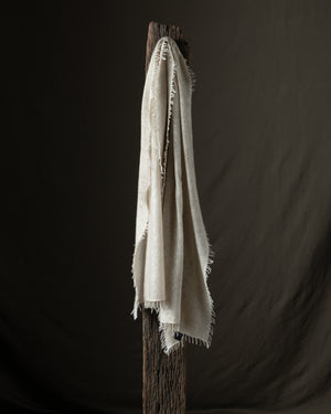 Unisex Hand Painted Cashmere Scarf Taupe