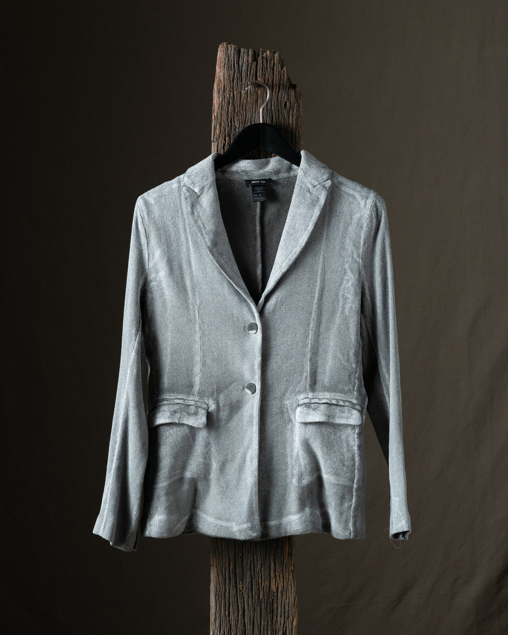 Woman Laminated Hand Painted Micro Mat Stitch Boyfriend Rever Jacket Fango