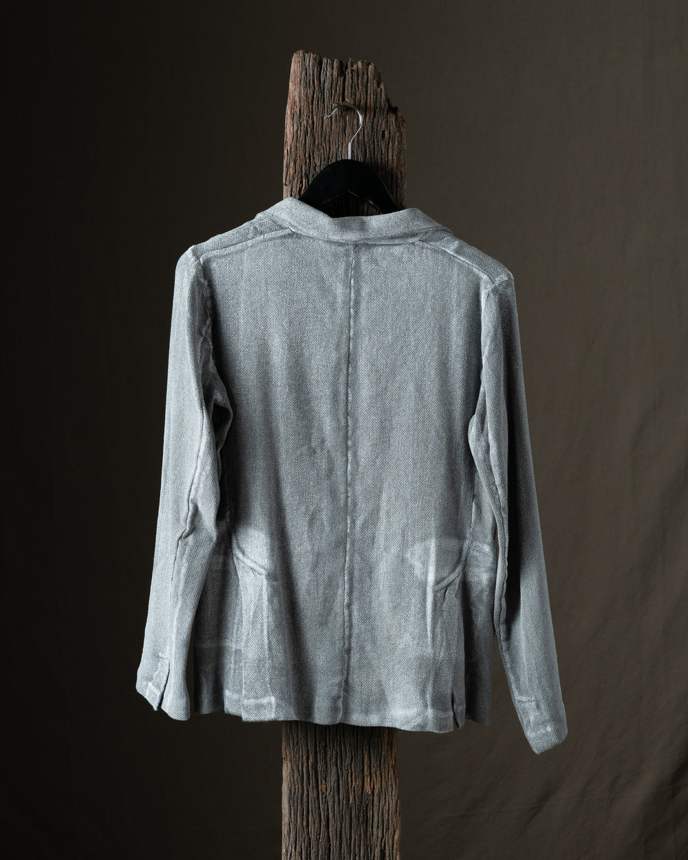 Woman Laminated Hand Painted Micro Mat Stitch Boyfriend Rever Jacket Fango