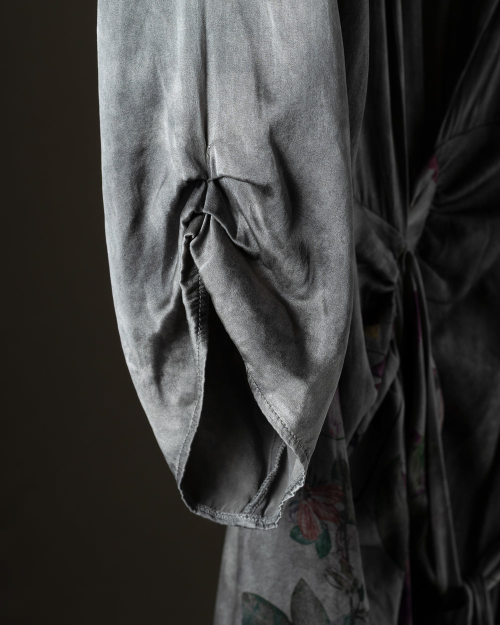 Woman Hand Painted Wrap Silk Dress Fango