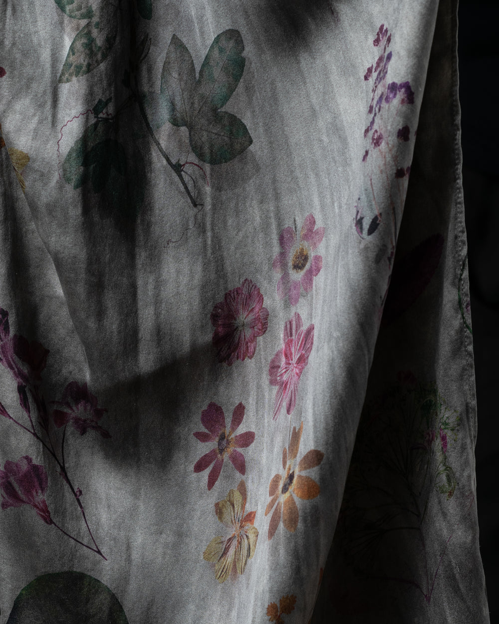 Woman Hand Painted Wrap Silk Dress Fango
