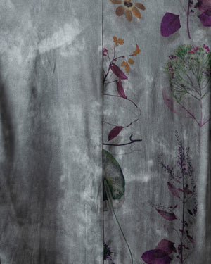 Woman Faded Effect Patchwork Silk Duster Fango