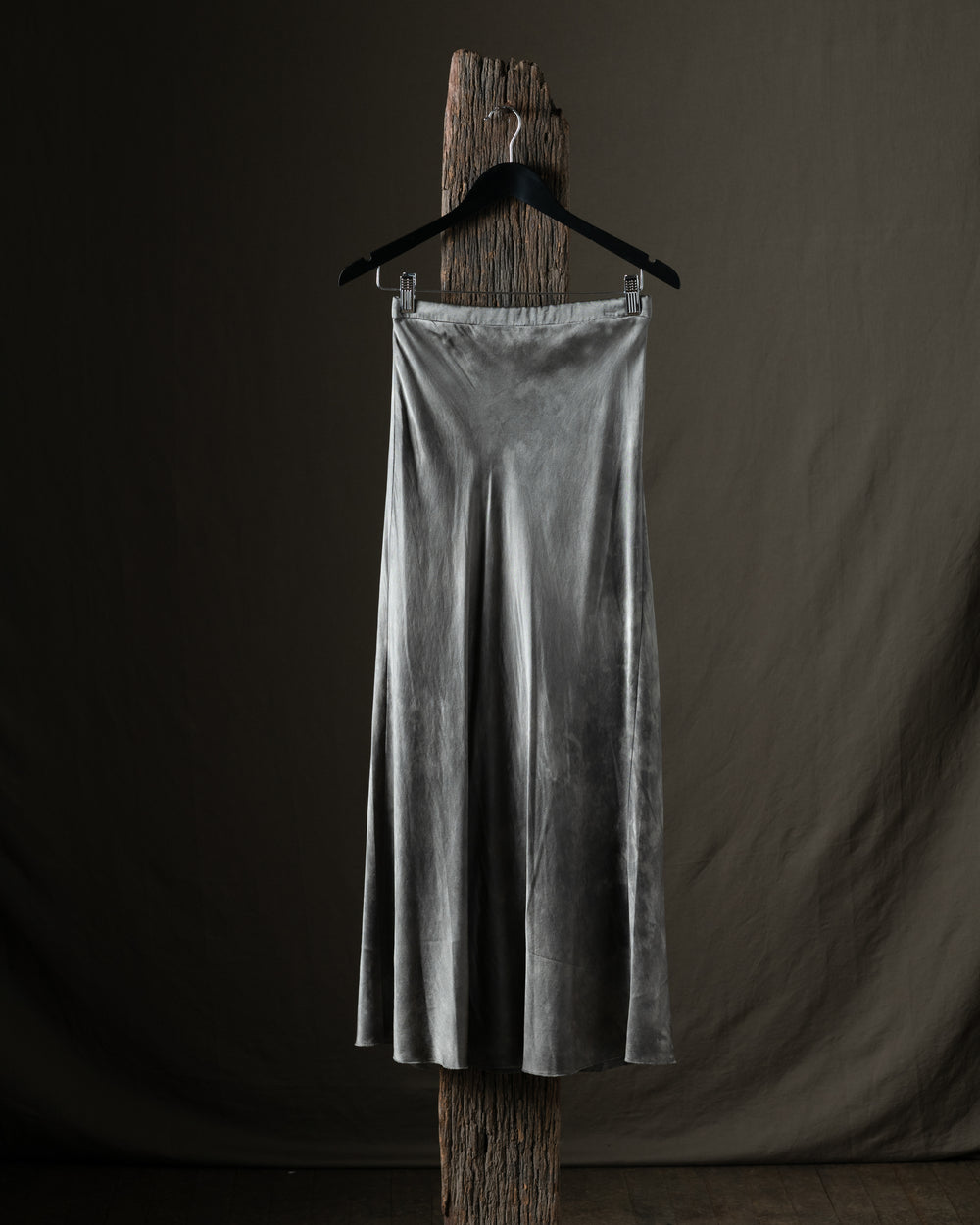 Woman Faded effect Stretch Silk Long Skirt Fango