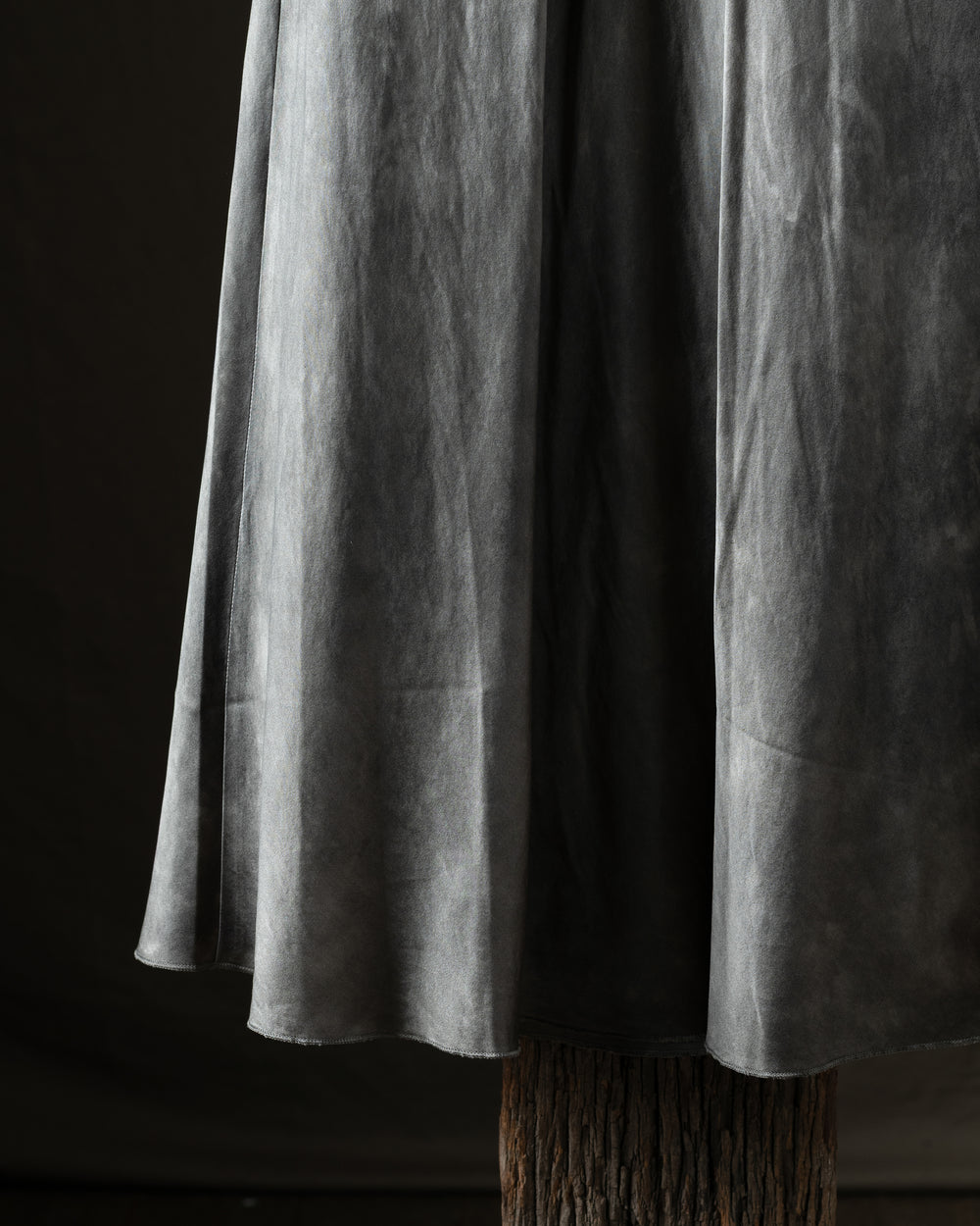 Woman Faded effect Stretch Silk Long Skirt Fango