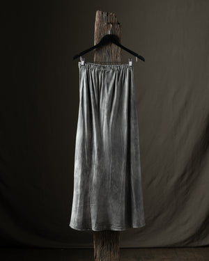 Woman Faded effect Stretch Silk Long Skirt Fango