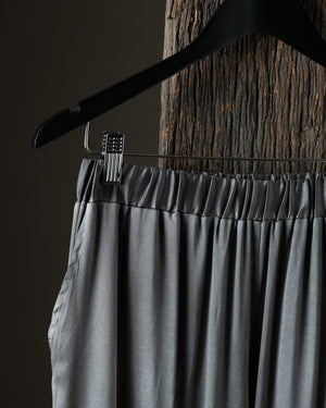 Woman Stretch Silk Cargo Trousers Fango