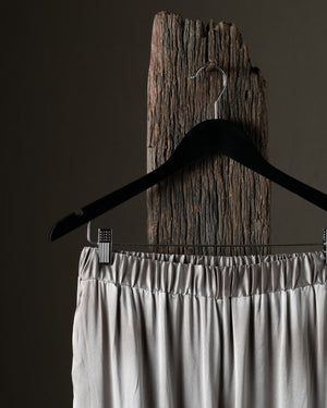 Woman Stretch Silk Cargo Trousers Taupe