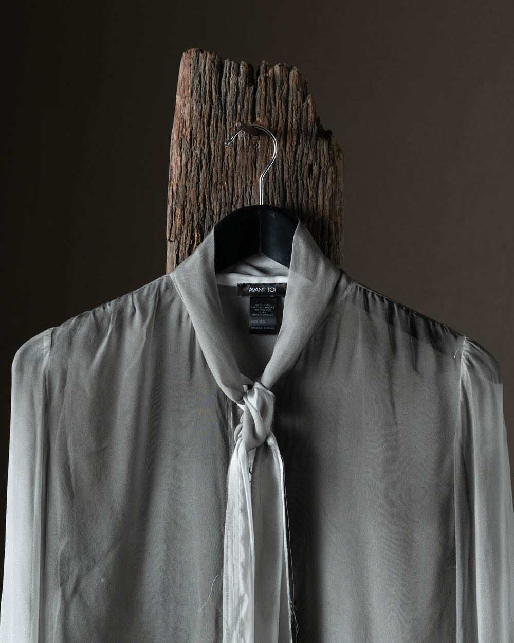 Woman Hand Painted Silk Chiffon Shirt Fango