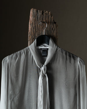 Woman Hand Painted Silk Chiffon Shirt Fango