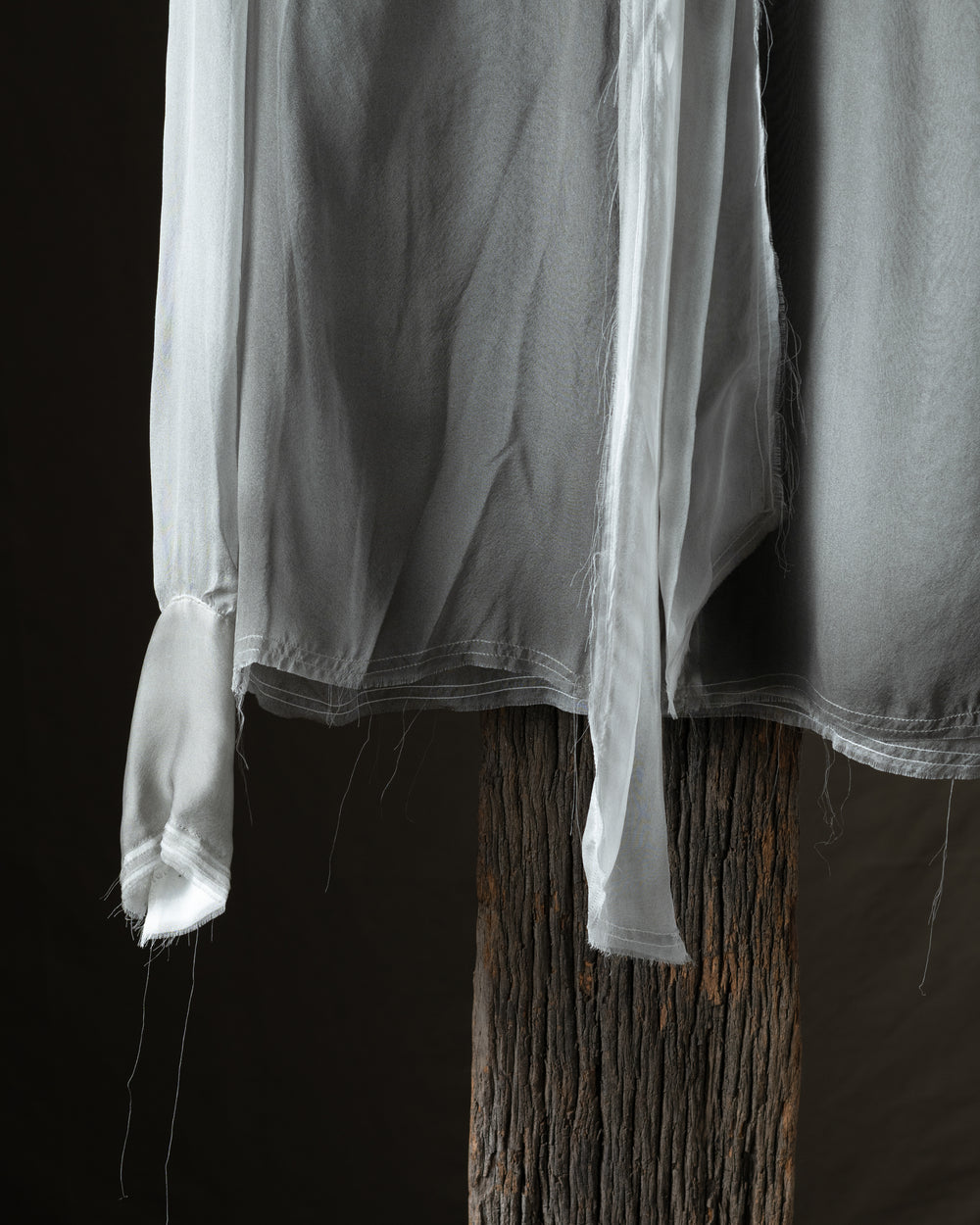 Woman Hand Painted Silk Chiffon Shirt Fango