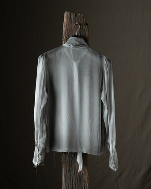 Woman Hand Painted Silk Chiffon Shirt Fango