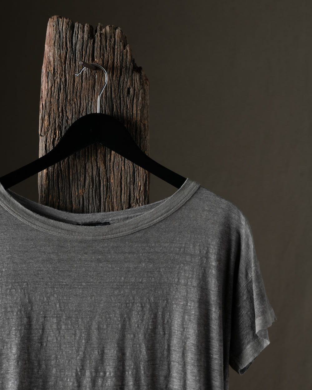 Woman Hand Painted Linen Boxy Tee Shirt Fango