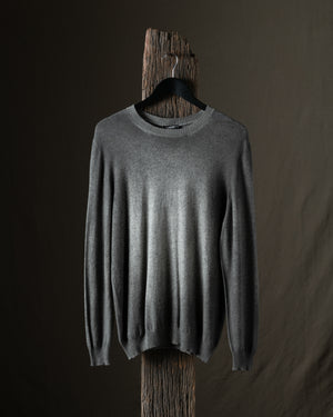 Man Hand Painted Light Cashmere Reversible Pullover Fango