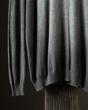 Man Hand Painted Light Cashmere Reversible Pullover Fango