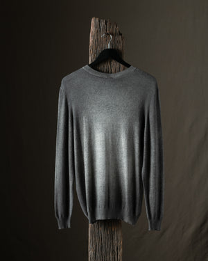 Man Hand Painted Light Cashmere Reversible Pullover Fango