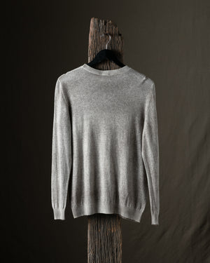 Man Hand Painted Light Cashmere Reversible Pullover Taupe
