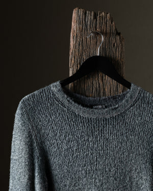 Man Hand Painted Cotton Pullover w/ Destroyed Edges Fango