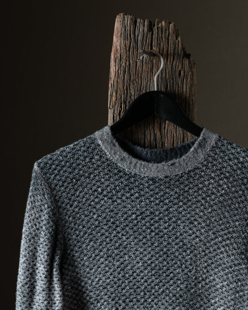 Man Hand Painted Cotton Pullover w/ Destroyed Edges Fango