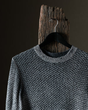 Man Hand Painted Cotton Pullover w/ Destroyed Edges Fango