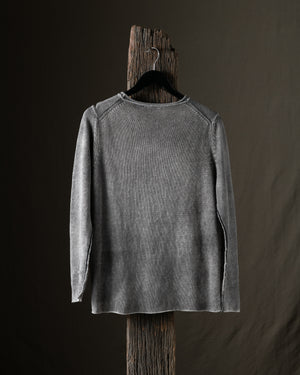 Man Hand Painted Linen Pullover w/ Black Stitching Fango