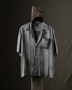 Man Faded Effect Silk Shirt Fango