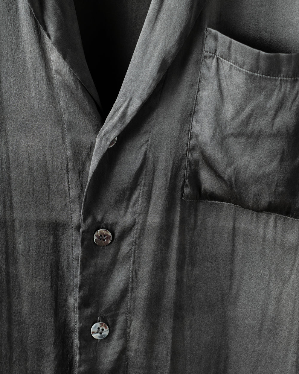 Man Faded Effect Silk Shirt Fango