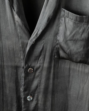 Man Faded Effect Silk Shirt Fango