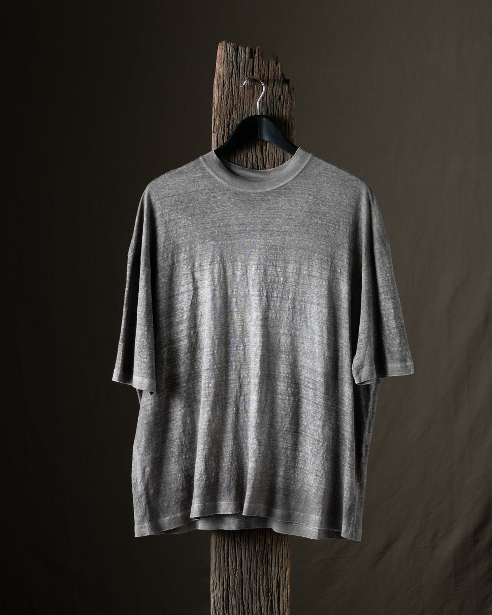 Man Hand Painted Linen Jersey Oversized Tee Shirt  Fango