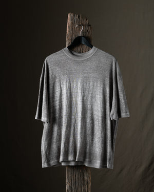 Man Hand Painted Linen Jersey Oversized Tee Shirt  Fango