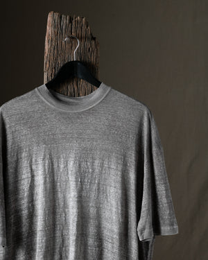 Man Hand Painted Linen Jersey Oversized Tee Shirt  Fango