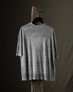 Man Hand Painted Linen Jersey Oversized Tee Shirt  Fango