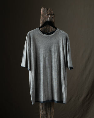 Man Hand Painted Light Cotton Oversize Tee Shirt N/Taupe