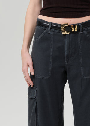 Thassos Twisted Seam Utility Pant Washed Black