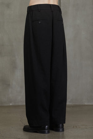 Drop Crotch Wide Leg Trousers