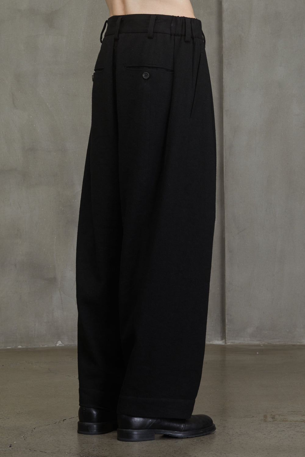 Drop Crotch Wide Leg Trousers
