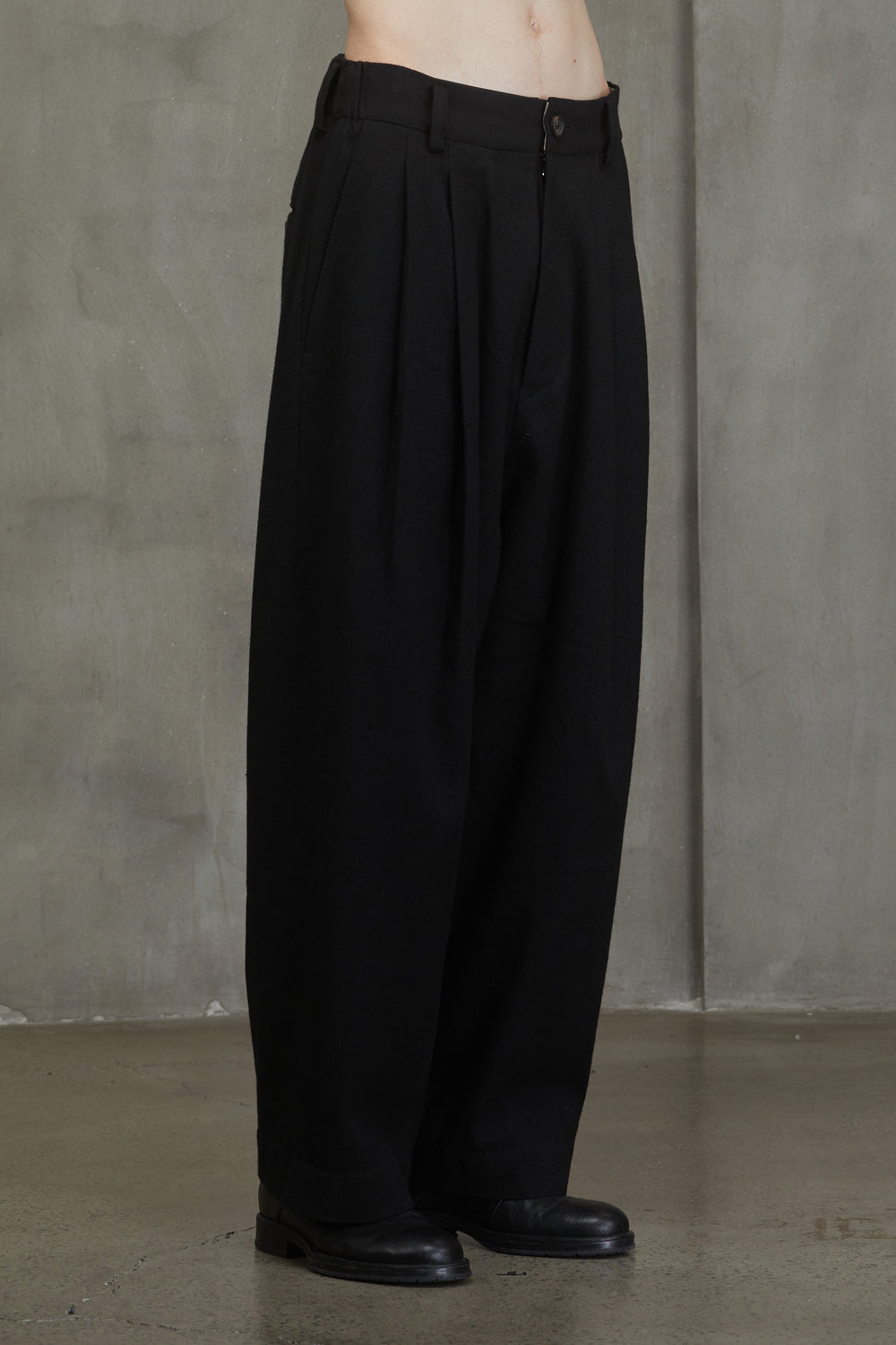 Drop Crotch Wide Leg Trousers